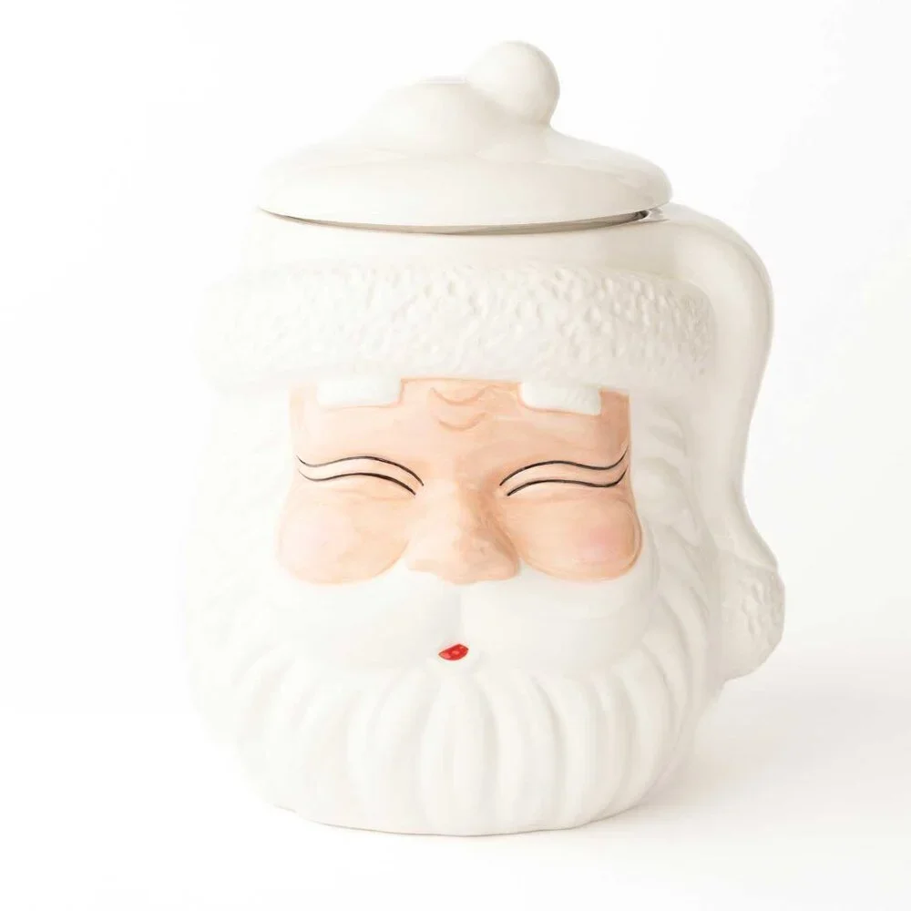 White Santa Cookie Jar
